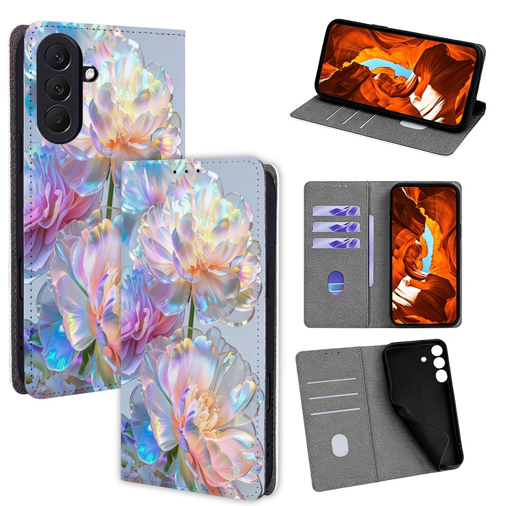 Samsung Galaxy A57 5G-skal Mönstertryckt Magnetisk Stängning PU-läder Plånboksfodral