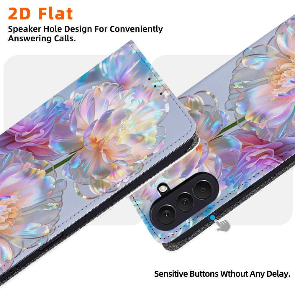 Samsung Galaxy A27 5G-skal Mönstertryckt Magnetisk Stängning PU-läder Plånboksfodral