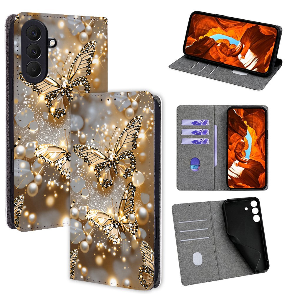 Samsung Galaxy A27 5G-skal Mönstertryckt Magnetisk Stängning PU-läder Plånboksfodral