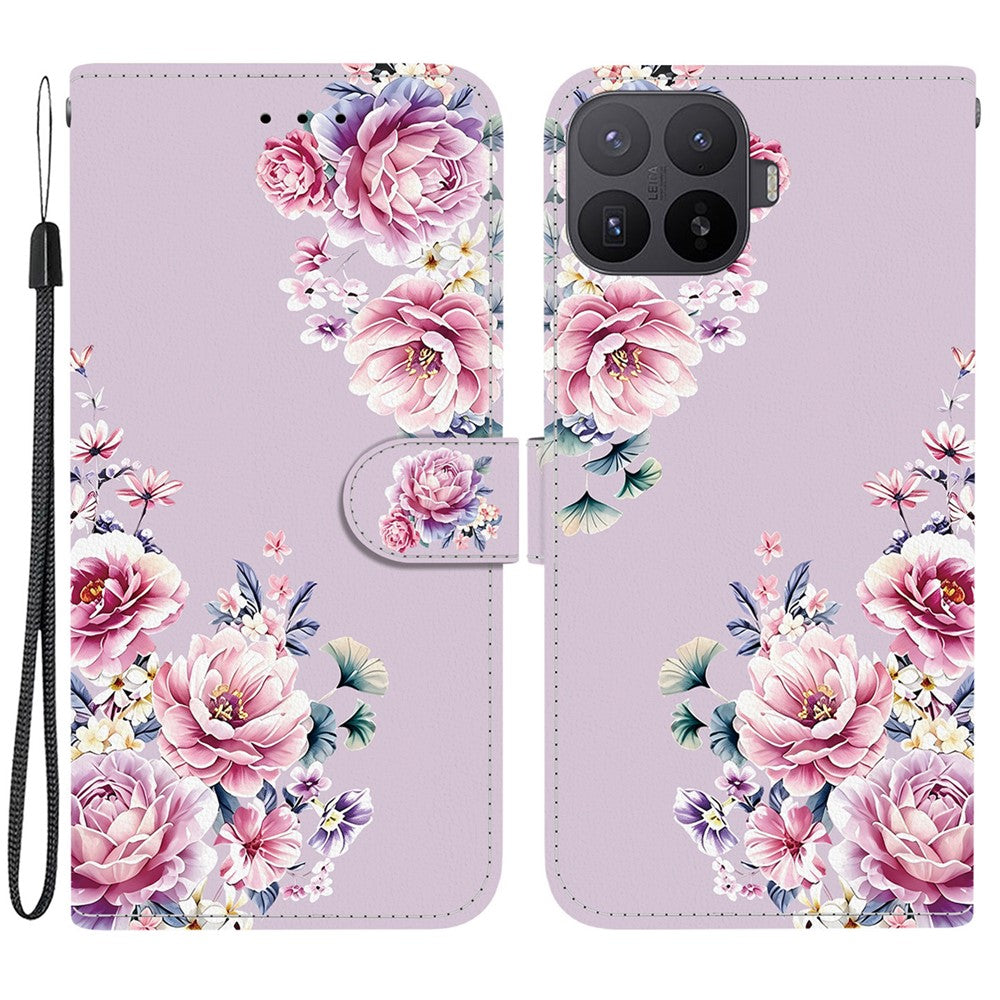 For Xiaomi 17T Wallet Case Flip Stand Pattern Printing PU Leather Phone Cover with Wrist Strap