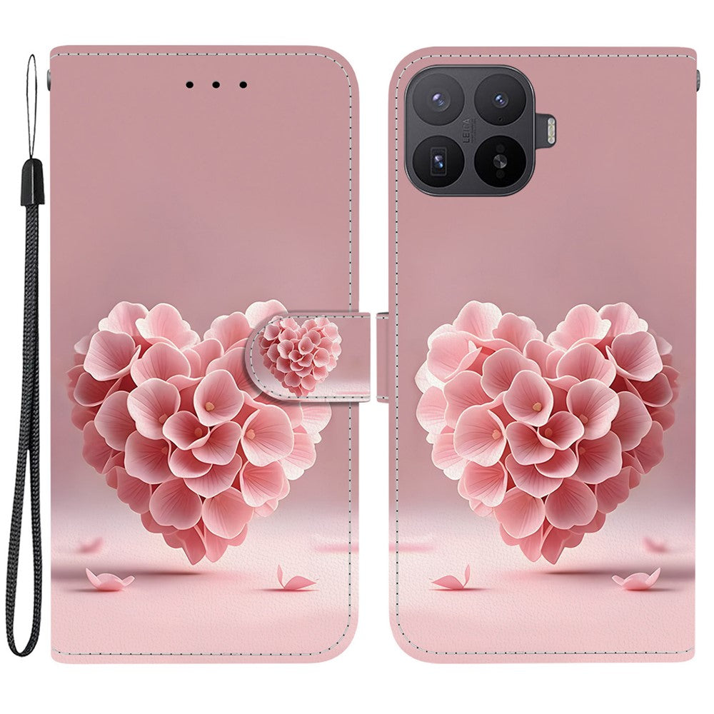 For Xiaomi 17T Wallet Case Flip Stand Pattern Printing PU Leather Phone Cover with Wrist Strap