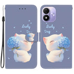Pung-etui til Xiaomi Redmi Note 17 5G (Global) / 17 4G (Global) / 17 (Indien/Kina) 5G med sammenklappeligt stativ, mønstertryk, PU-læder og håndledsrem
