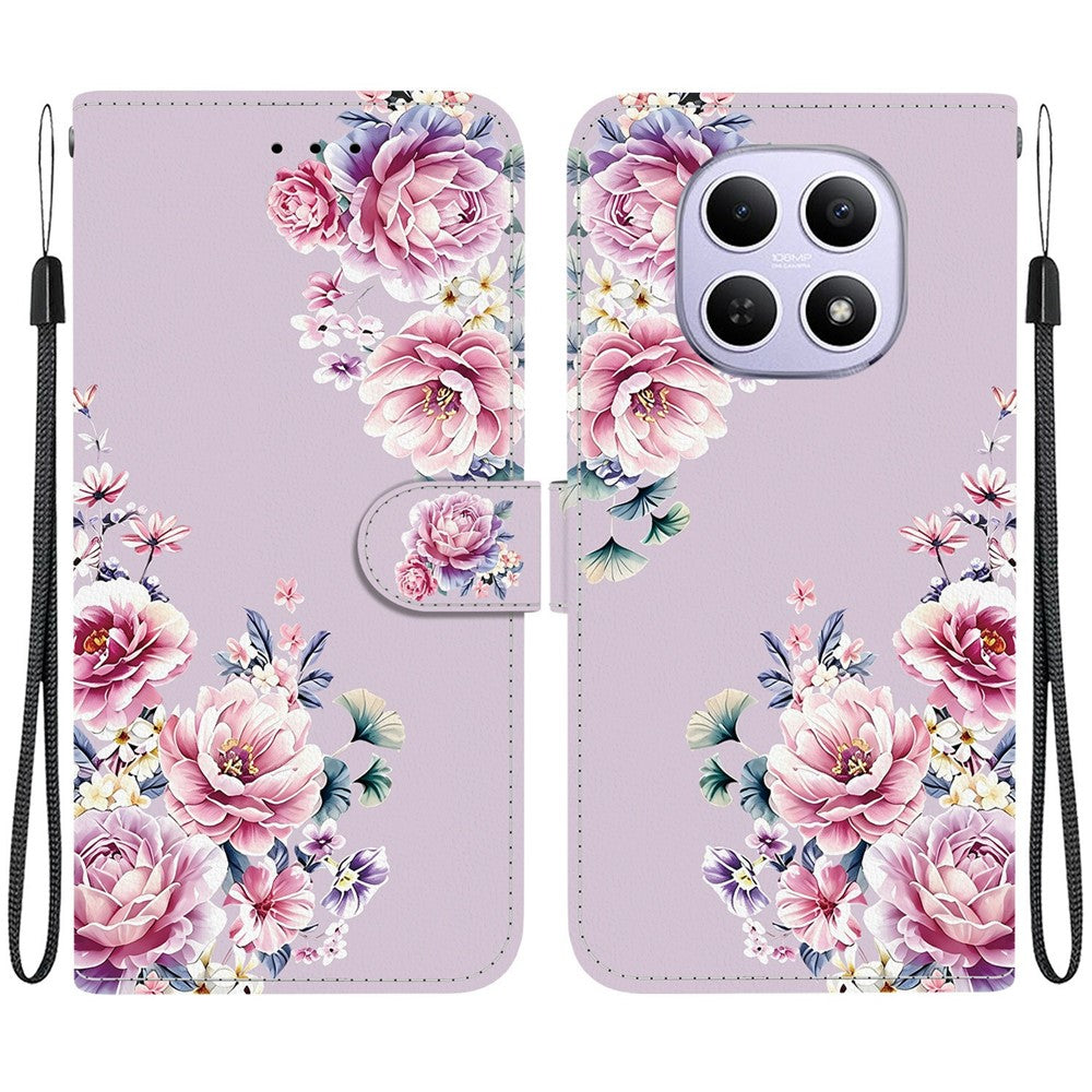 Wallet Case For Xiaomi Redmi Note 15 5G (Global)  /  15 4G (Global)  /  Poco M8 5G Flip Stand Pattern Printing PU Leather Phone Cover with Wrist Strap
