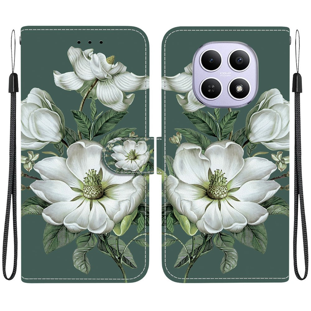 Plånboksfodral för Xiaomi Redmi Note 15 5G (Global) / 15 4G (Global) / Poco M8 5G, fällbart stativ, mönstertryck, PU-läder, mobilfodral med handledsrem