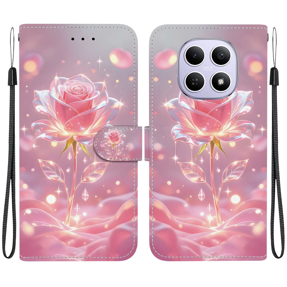Wallet Case For Xiaomi Redmi Note 15 5G (Global)  /  15 4G (Global)  /  Poco M8 5G Flip Stand Pattern Printing PU Leather Phone Cover with Wrist Strap