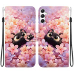 Plånboksfodral för Samsung Galaxy S25 med fällbart mönster och PU-läder