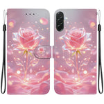 Samsung Galaxy A57 5G Plånboksfodral Flip Stand Mönstertryck PU-läder mobilskal med Handledsrem