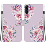 Samsung Galaxy A37 5G / A36 5G Plånboksfodral Flip Stand Mönstertryck PU-läder mobilskal med Handledsrem
