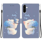 Samsung Galaxy A37 5G / A36 5G Plånboksfodral Flip Stand Mönstertryck PU-läder mobilskal med Handledsrem