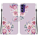 Samsung Galaxy A16 5G / A16 4G-pungcover, flipcover med stander og mønstertryk i PU-læder, med håndledsrem