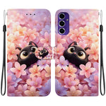 Samsung Galaxy A16 5G / A16 4G-pungcover, flipcover med stander og mønstertryk i PU-læder, med håndledsrem