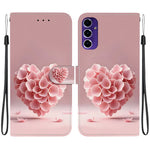 Samsung Galaxy A16 5G / A16 4G-pungcover, flipcover med stander og mønstertryk i PU-læder, med håndledsrem