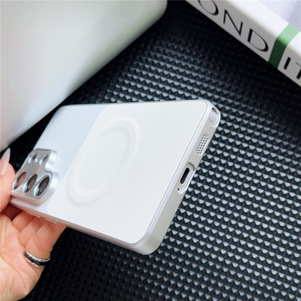Samsung Galaxy S26 Ultra Magnetiskt Skal med Avtagbart Stativ Grid Texture Tech Fabric Coated PC + TPU mobilskal