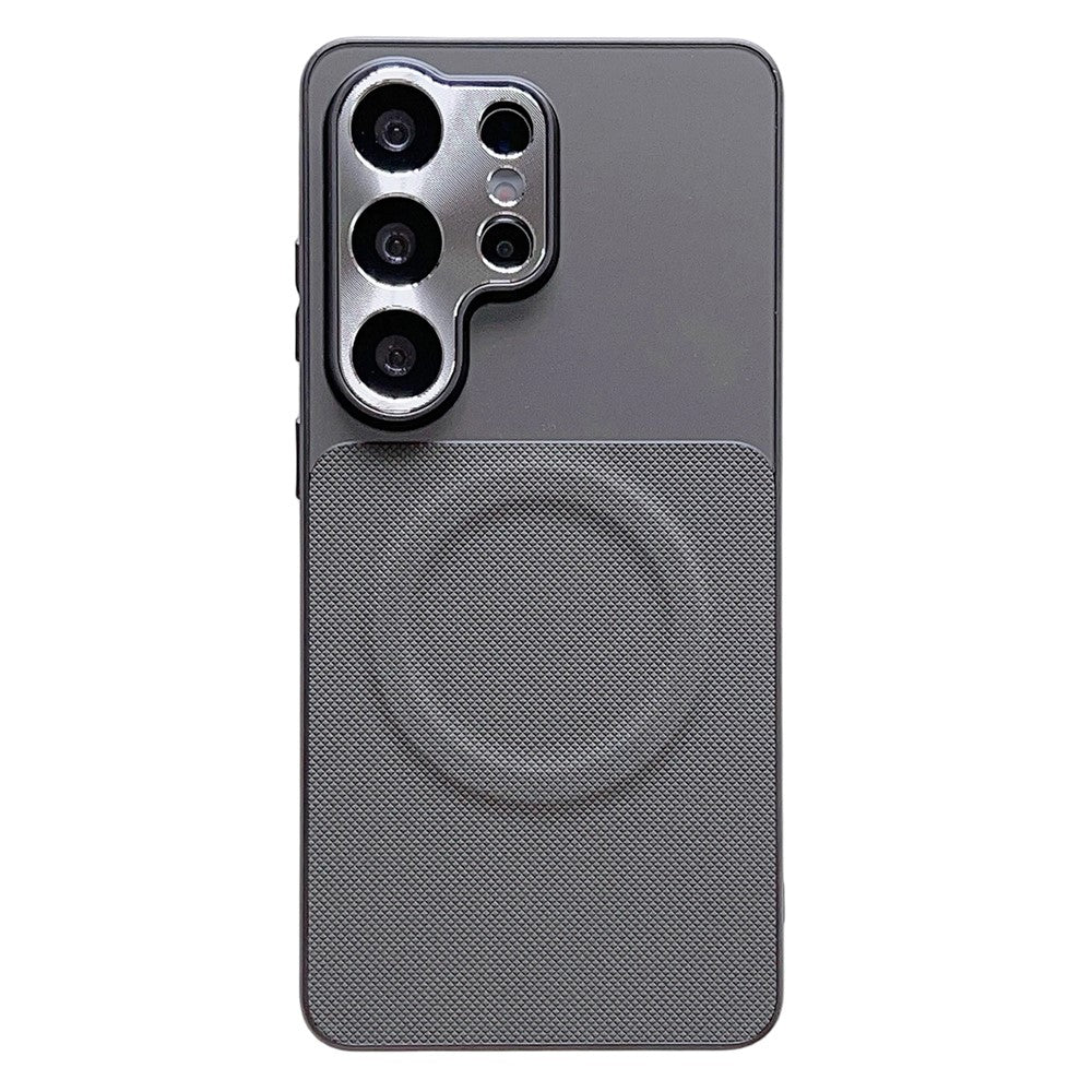 Samsung Galaxy S26 Ultra Magnetiskt Skal med Avtagbart Stativ Grid Texture Tech Fabric Coated PC + TPU mobilskal