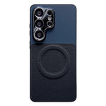 Samsung Galaxy S26 Ultra Magnetiskt Skal med Avtagbart Stativ Grid Texture Tech Fabric Coated PC + TPU mobilskal