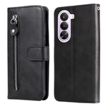 OnePlus Nord CE6 Lite 5G / Realme P4x 5G PU-läderfodral med dragkedja i fickan, plånbok, mobilfodral, stativ