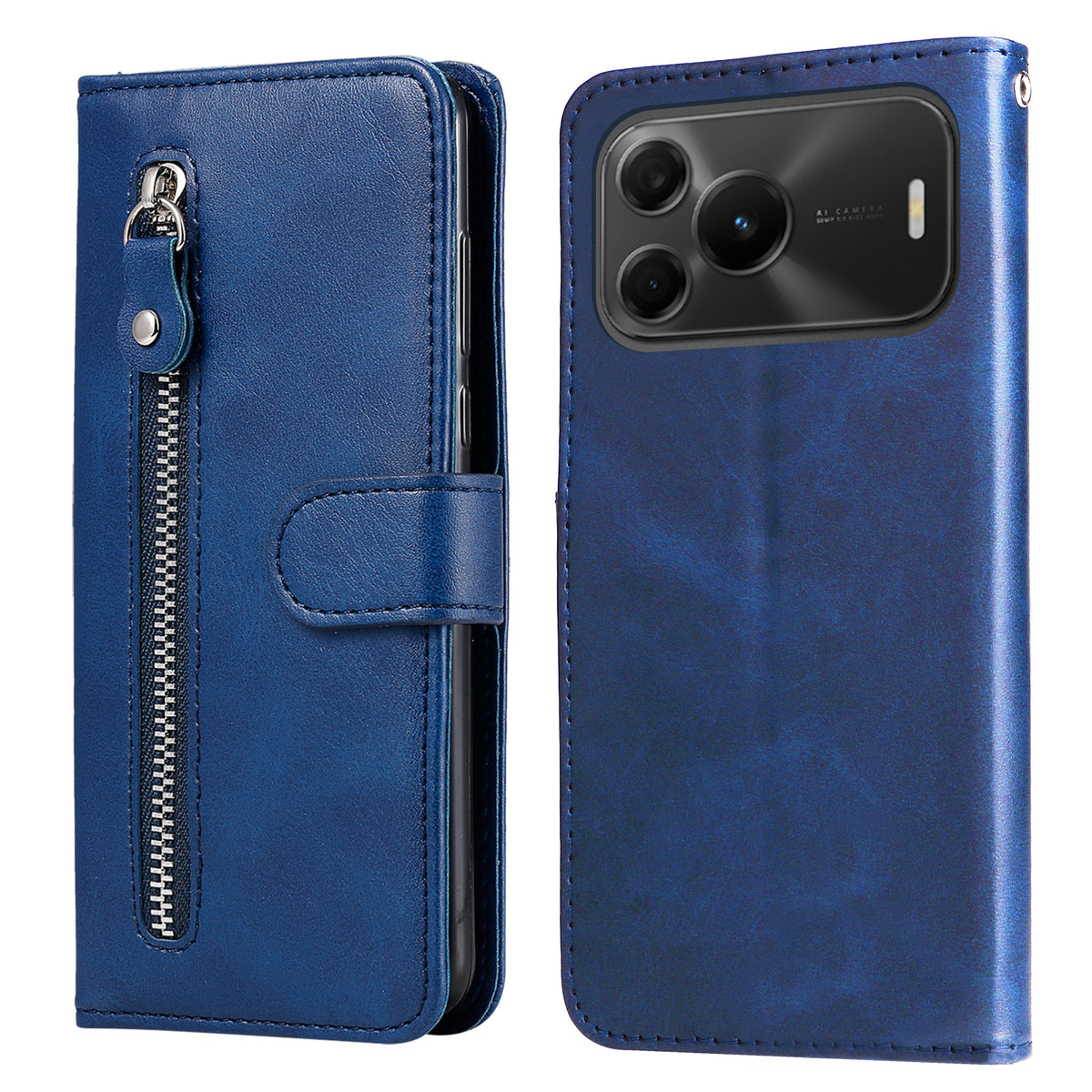 For Huawei nova 16 SE 5G PU Leather Cases with Zipper Pocket Wallet Phone Cover Stand