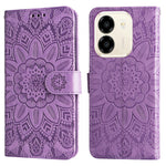 For Honor X7e 4G / Honor Play 80 Plus 5G / Honor X6e 4G Case Sunflower Imprint Leather Wallet Phone Cover