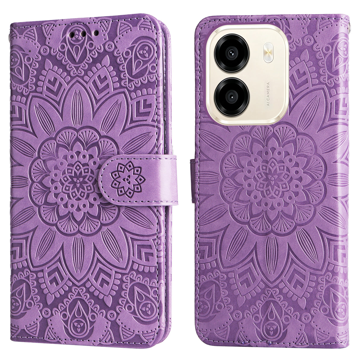 For Honor X7e 4G / Honor Play 80 Plus 5G / Honor X6e 4G Case Sunflower Imprint Leather Wallet Phone Cover