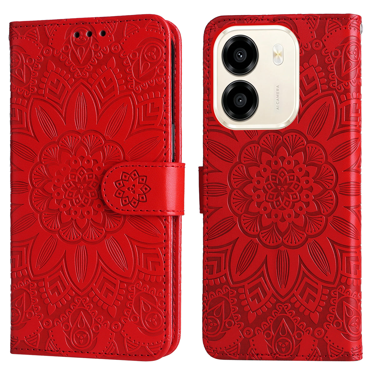 For Honor X7e 4G / Honor Play 80 Plus 5G / Honor X6e 4G Case Sunflower Imprint Leather Wallet Phone Cover