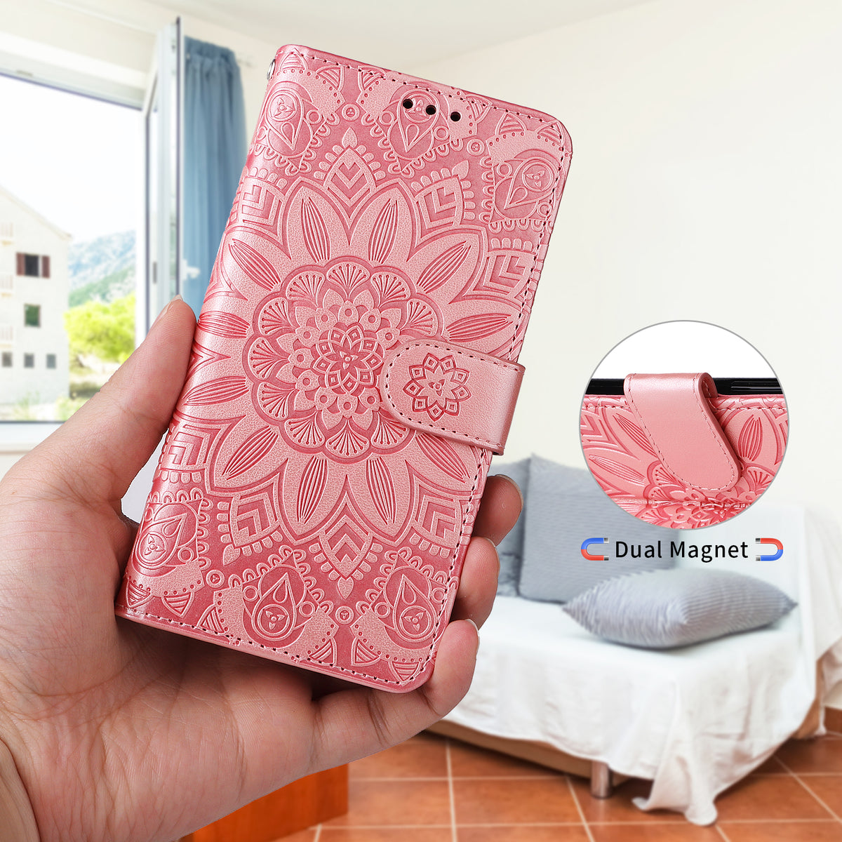For Huawei nova 16 SE 5G Case Sunflower Imprint Leather Wallet Phone Cover