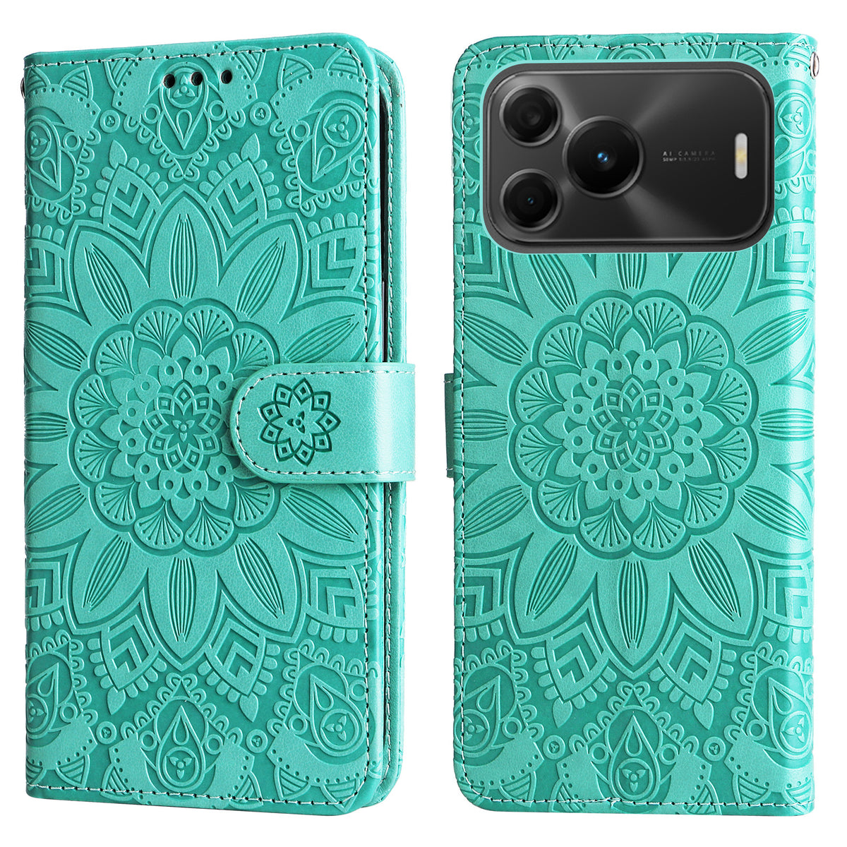 For Huawei nova 16 SE 5G Case Sunflower Imprint Leather Wallet Phone Cover