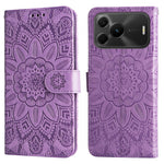 For Huawei nova 16 SE 5G Case Sunflower Imprint Leather Wallet Phone Cover