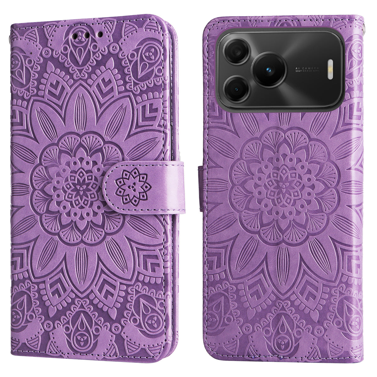 For Huawei nova 16 SE 5G Case Sunflower Imprint Leather Wallet Phone Cover