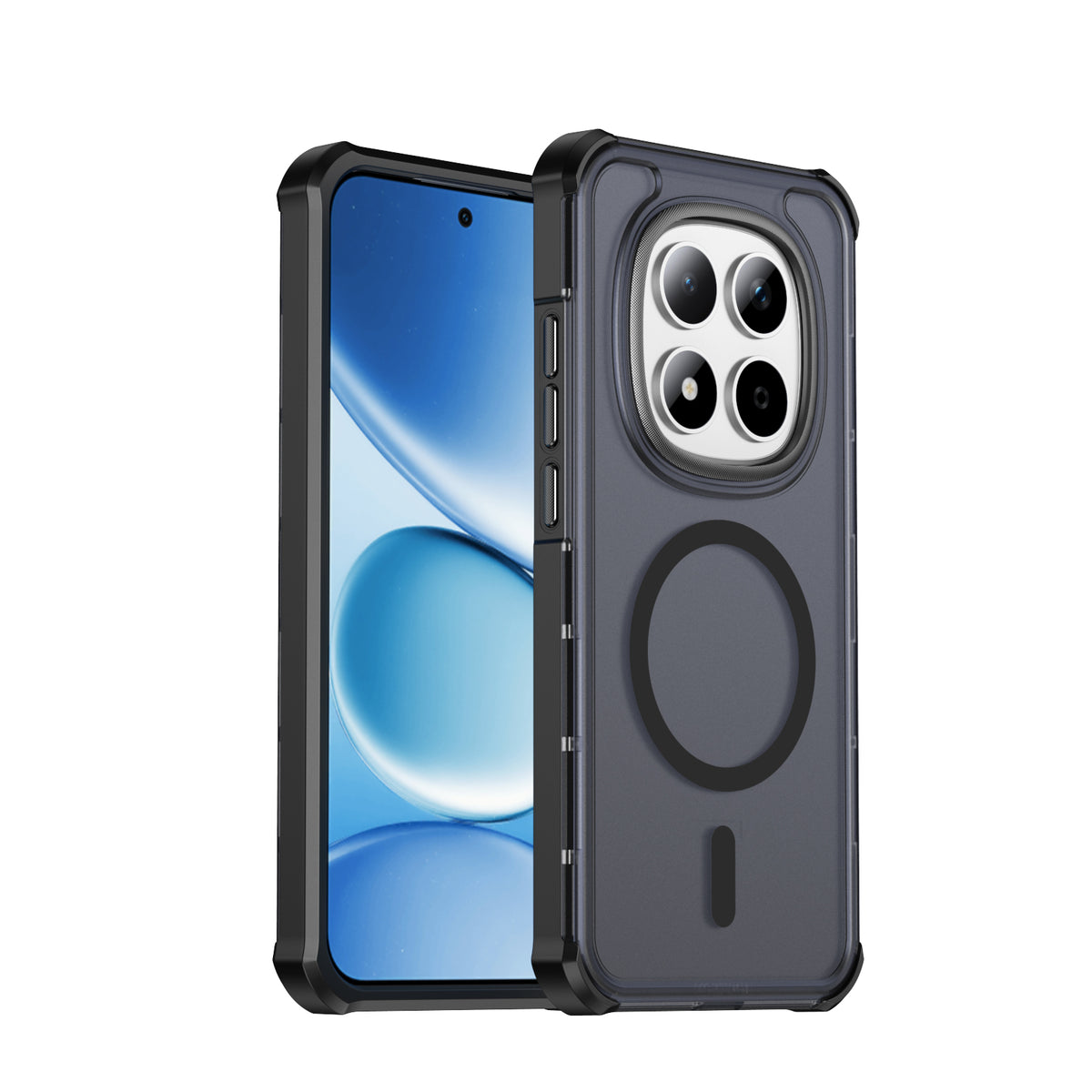 Xiaomi Redmi Note 15 Pro 5G (Global) Magnetiskt Skal Elektropläterad Ram Skin-touch TPU+PC mobilskal