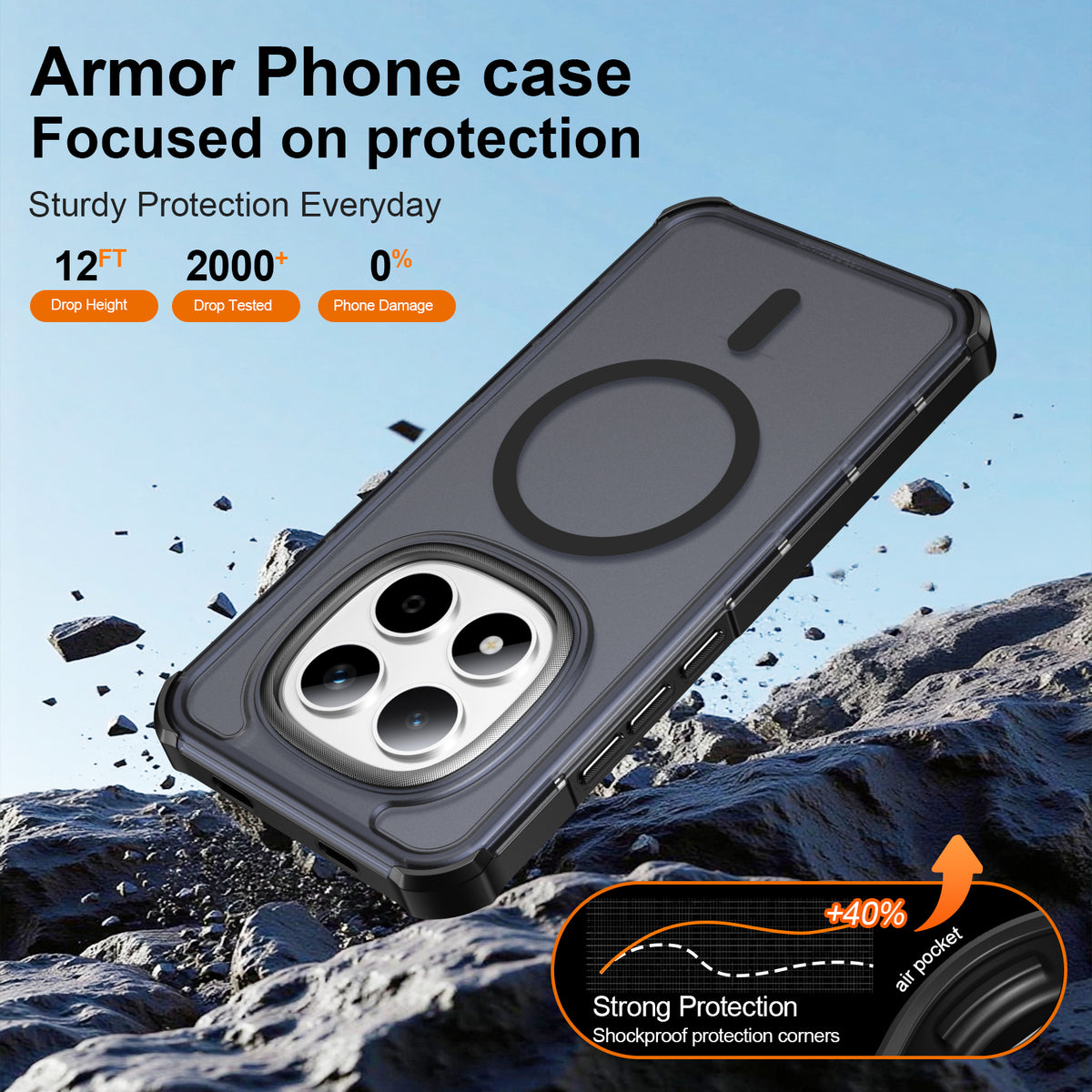 Xiaomi Redmi Note 15 Pro 5G (Global) Magnetiskt Skal Elektropläterad Ram Skin-touch TPU+PC mobilskal