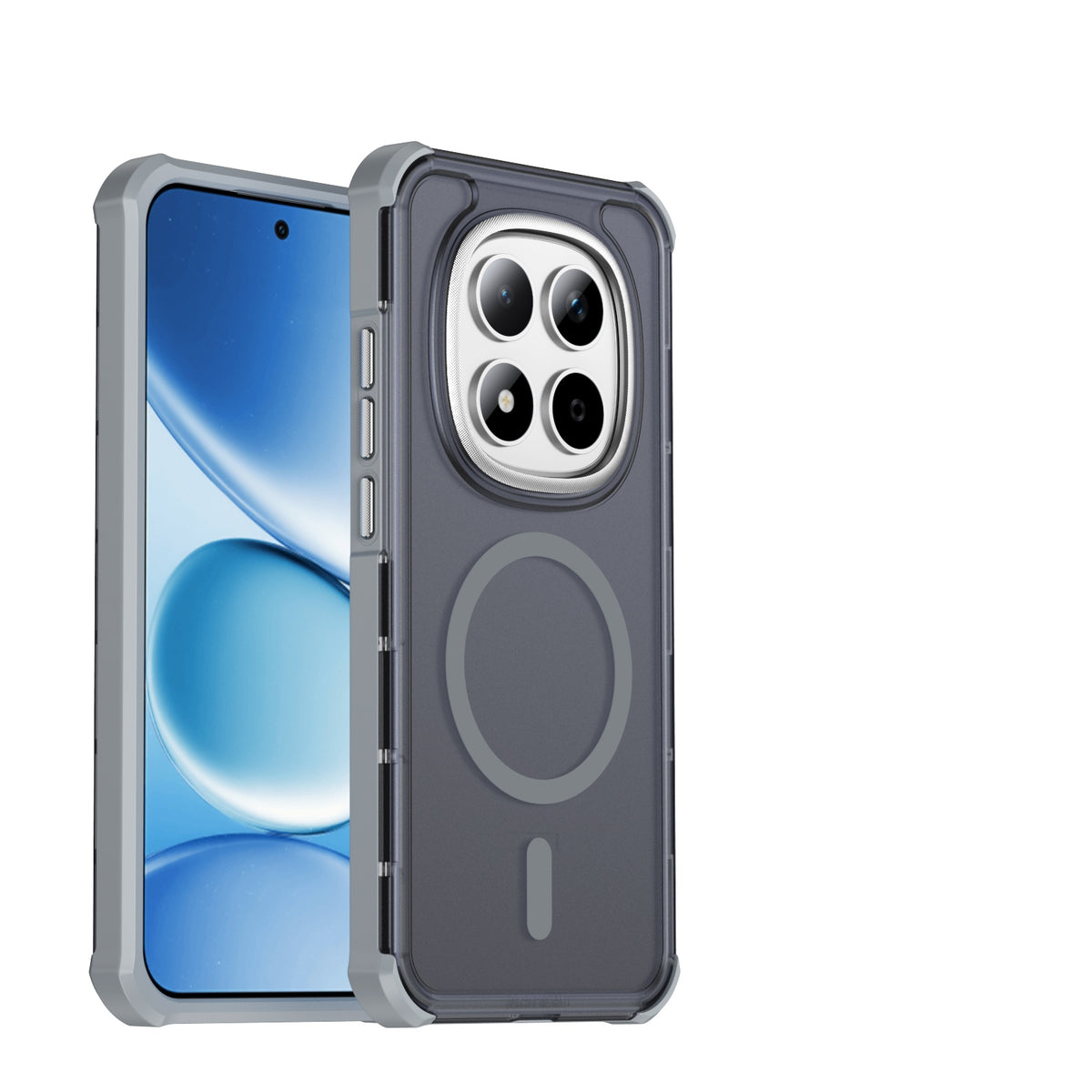 Xiaomi Redmi Note 15 Pro 5G (Global) Magnetiskt Skal Elektropläterad Ram Skin-touch TPU+PC mobilskal
