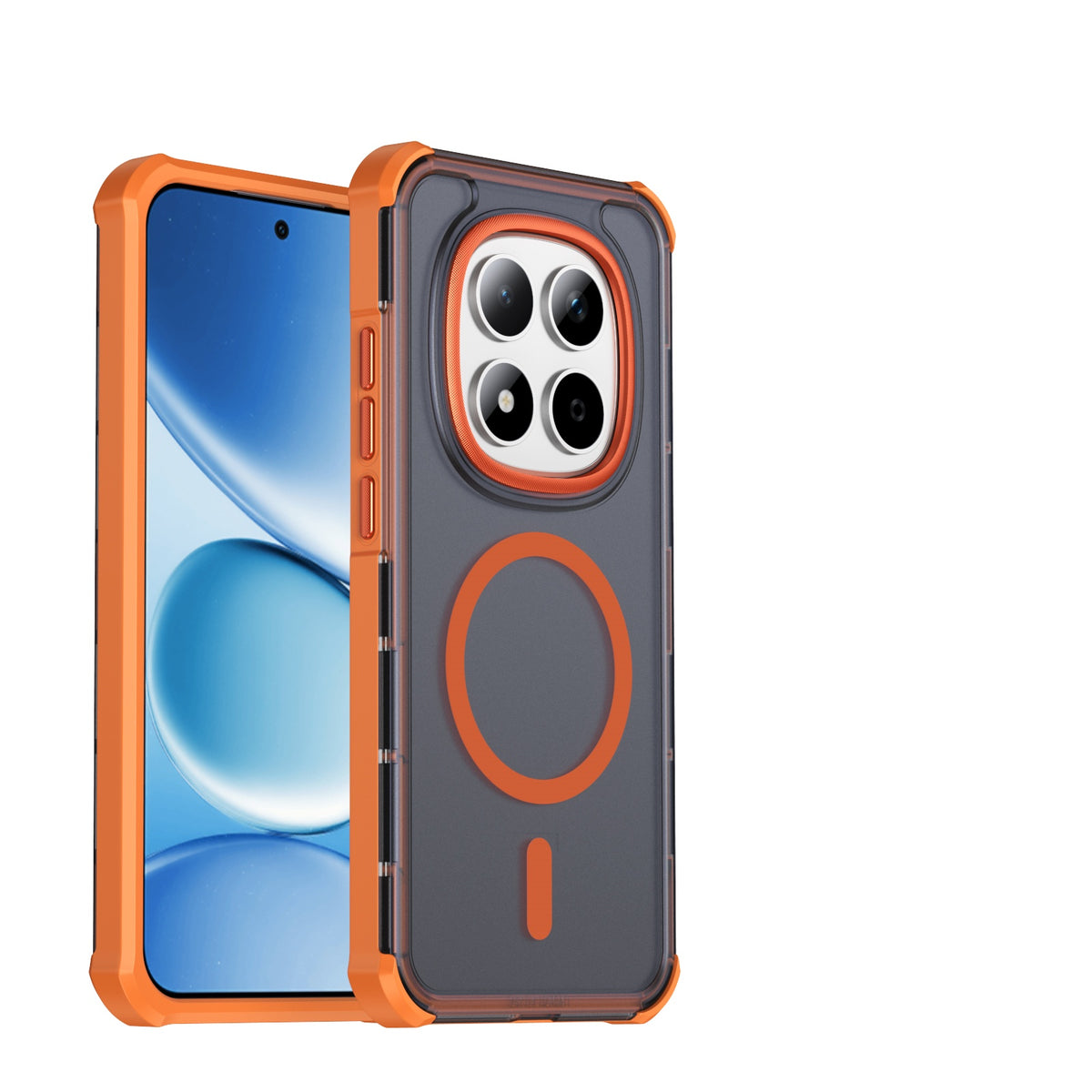 Xiaomi Redmi Note 15 Pro 5G (Global) Magnetiskt Skal Elektropläterad Ram Skin-touch TPU+PC mobilskal