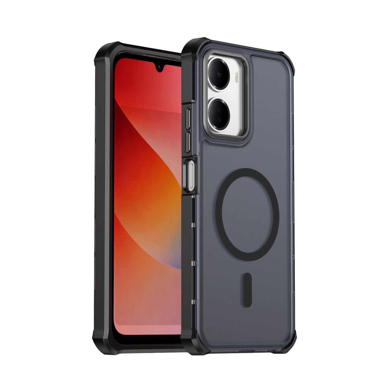 For Xiaomi Redmi 15a 5G Magnetic Case Electroplated Frame Skin-touch TPU+PC Phone Cover