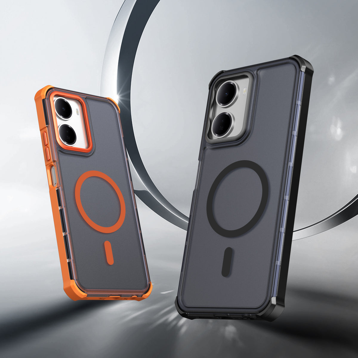For Xiaomi Redmi 15a 5G Magnetic Case Electroplated Frame Skin-touch TPU+PC Phone Cover