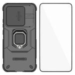 WANLONFENG för Xiaomi Redmi Note 17 Pro 5G ZDX-seriens skal PC TPU stativ bakstycke med linsskydd + härdat glas