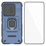 WANLONFENG för Xiaomi Redmi Note 17 Pro 5G ZDX-seriens skal PC TPU stativ bakstycke med linsskydd + härdat glas