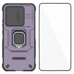 WANLONFENG för Xiaomi Redmi Note 17 Pro 5G ZDX-seriens skal PC TPU stativ bakstycke med linsskydd + härdat glas
