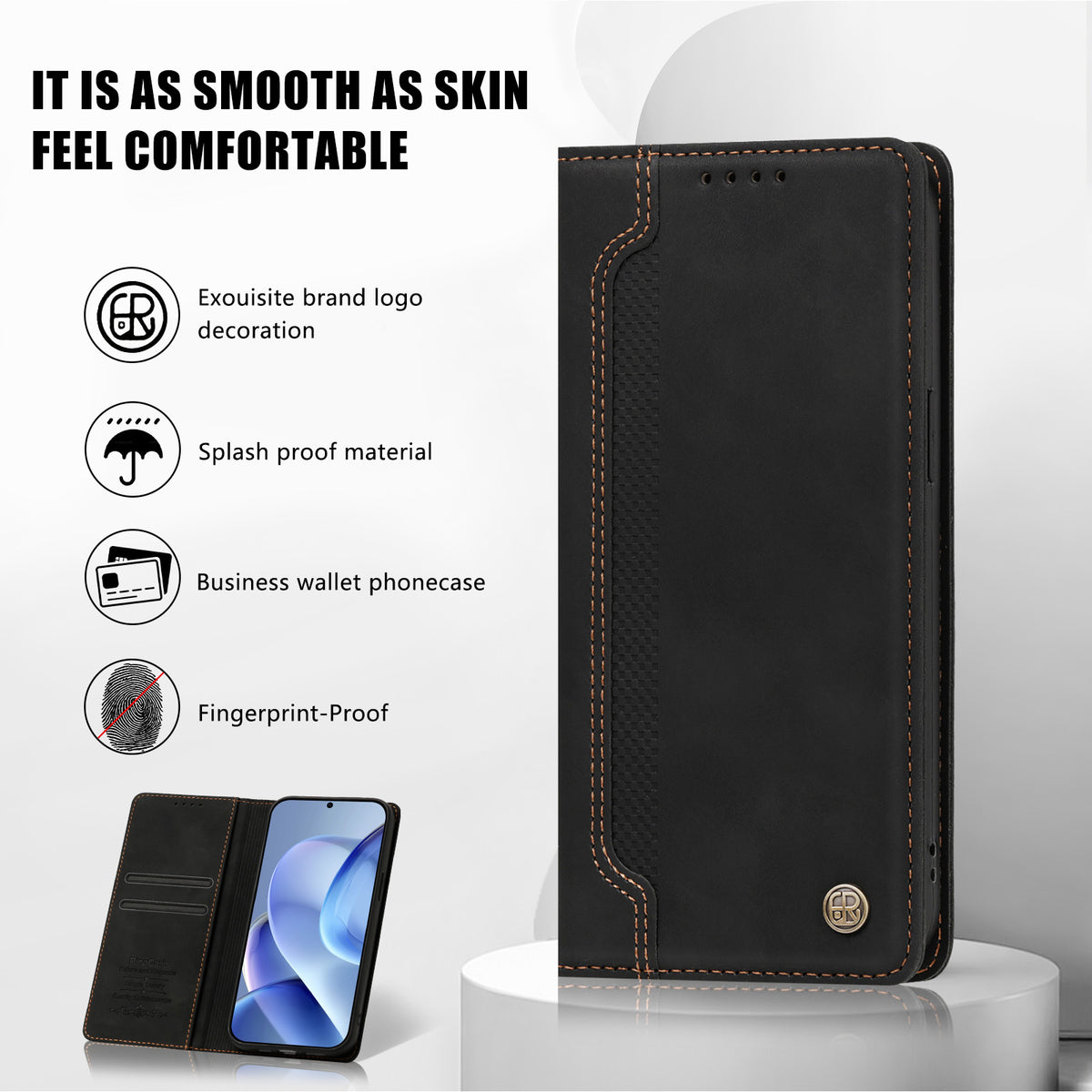 Samsung Galaxy A36 5G / Galaxy A56 5G / Galaxy A37 5G skal magnetisk stängning plånboksfodral TPU PU-läder mobilskal