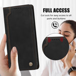 Samsung Galaxy A36 5G / Galaxy A56 5G / Galaxy A37 5G skal magnetisk stängning plånboksfodral TPU PU-läder mobilskal