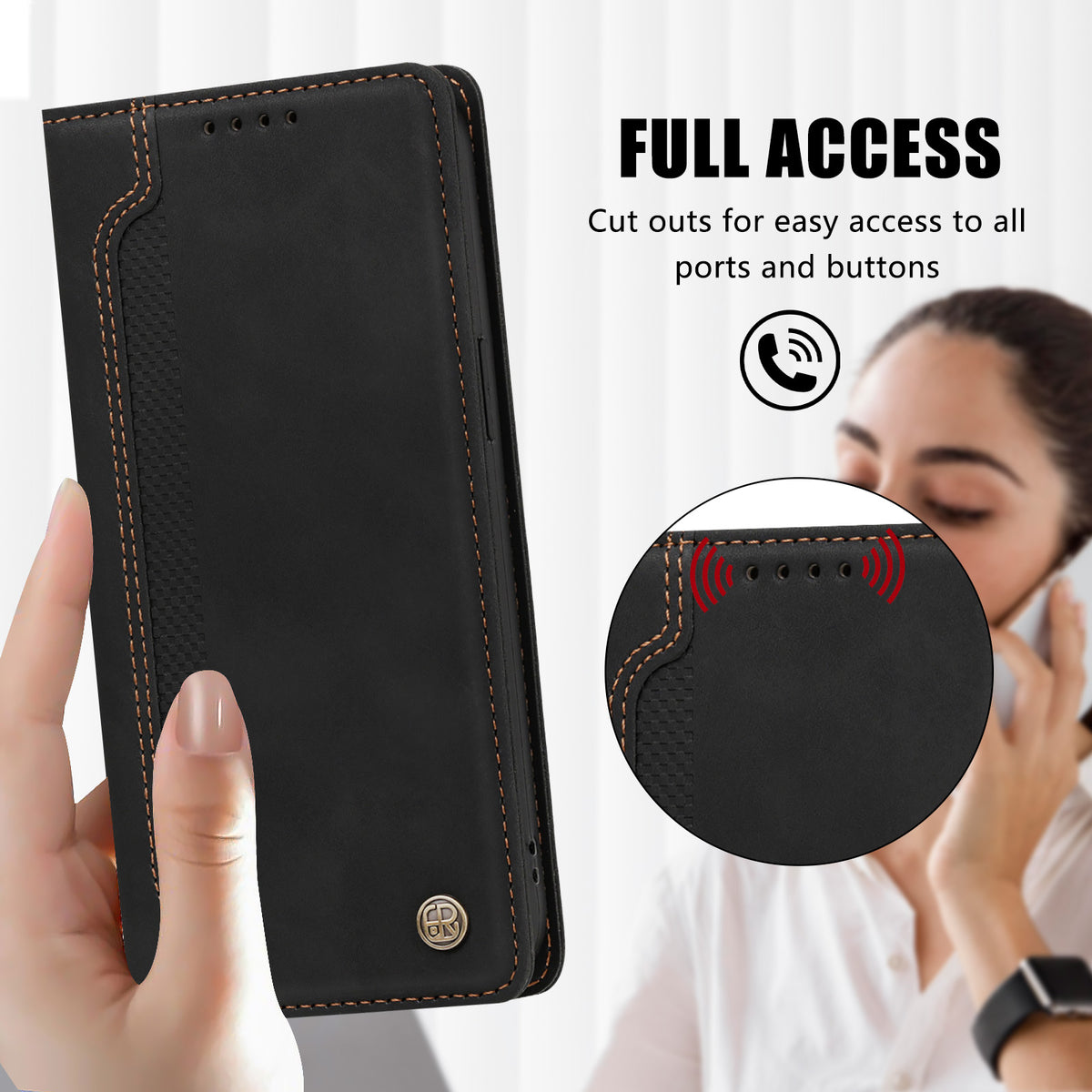 Samsung Galaxy A36 5G / Galaxy A56 5G / Galaxy A37 5G skal magnetisk stängning plånboksfodral TPU PU-läder mobilskal