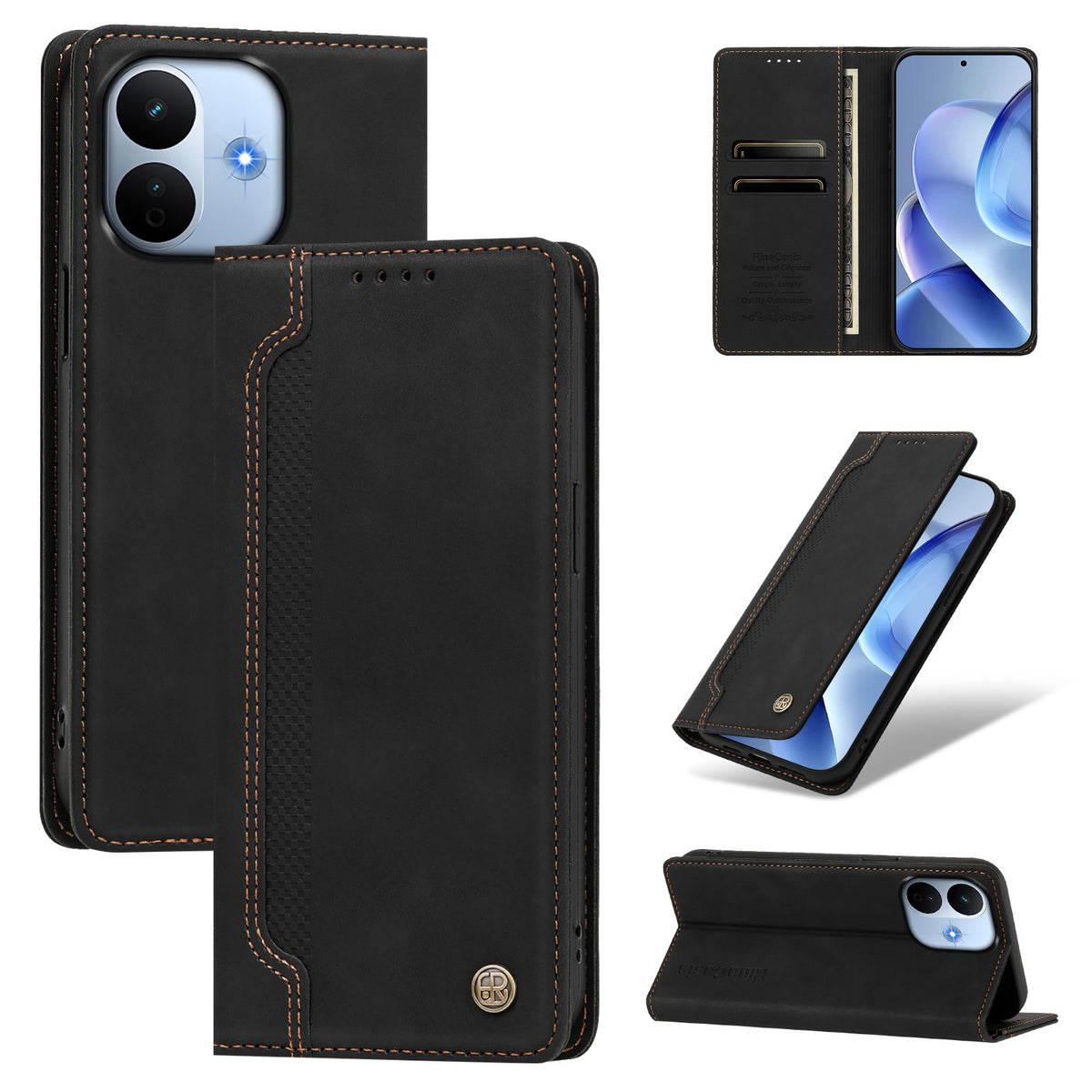 Xiaomi Redmi Note 17 Pro Max 5G / Xiaomi Redmi Note 17 Pro+ 5G-skal Magnetisk stängning Plånboksfodral TPU PU-läder mobilskal