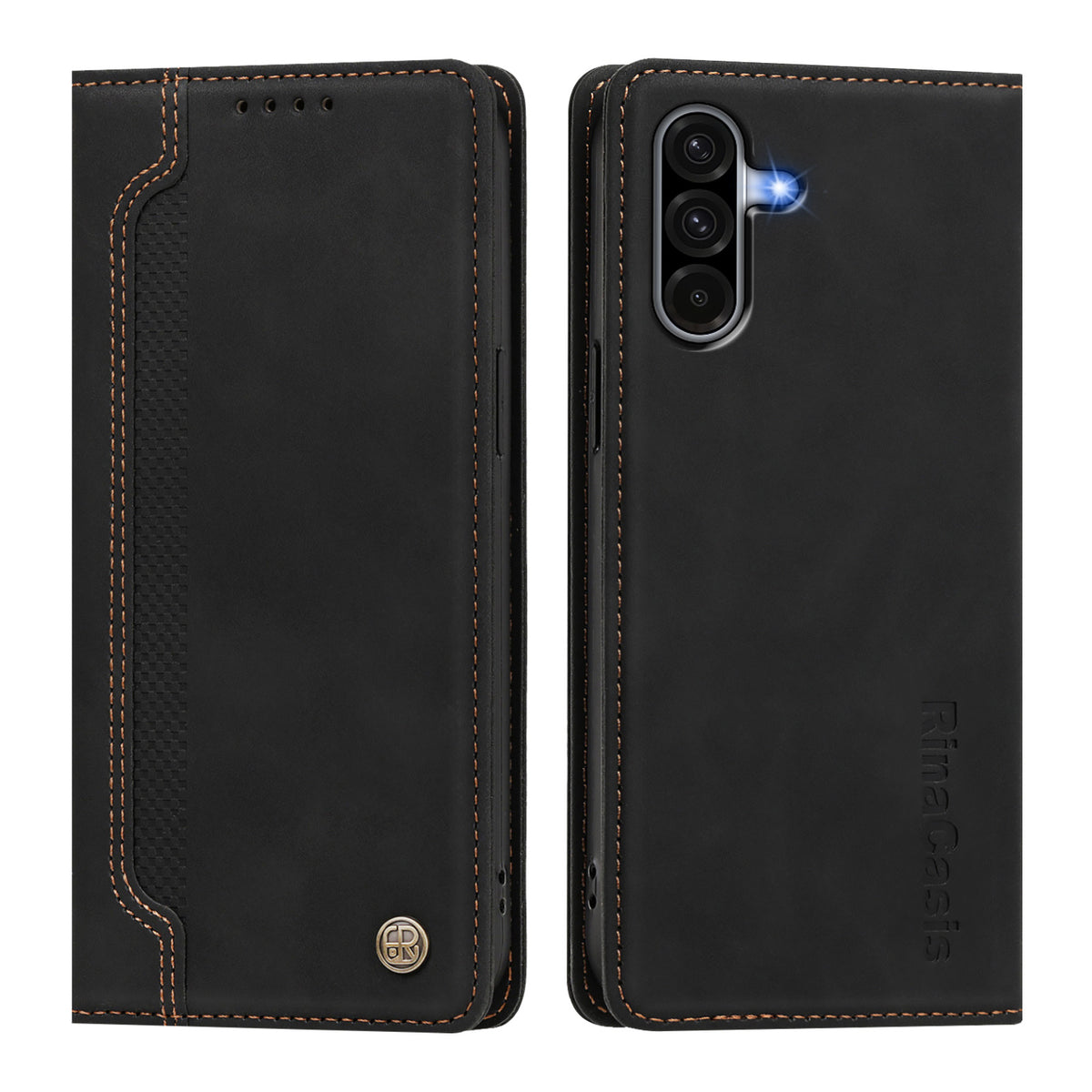 Samsung Galaxy A18 4G / A18 5G / A17 4G / A17 5G / A26 5G skal magnetisk stängning plånboksfodral TPU PU-läder mobilskal