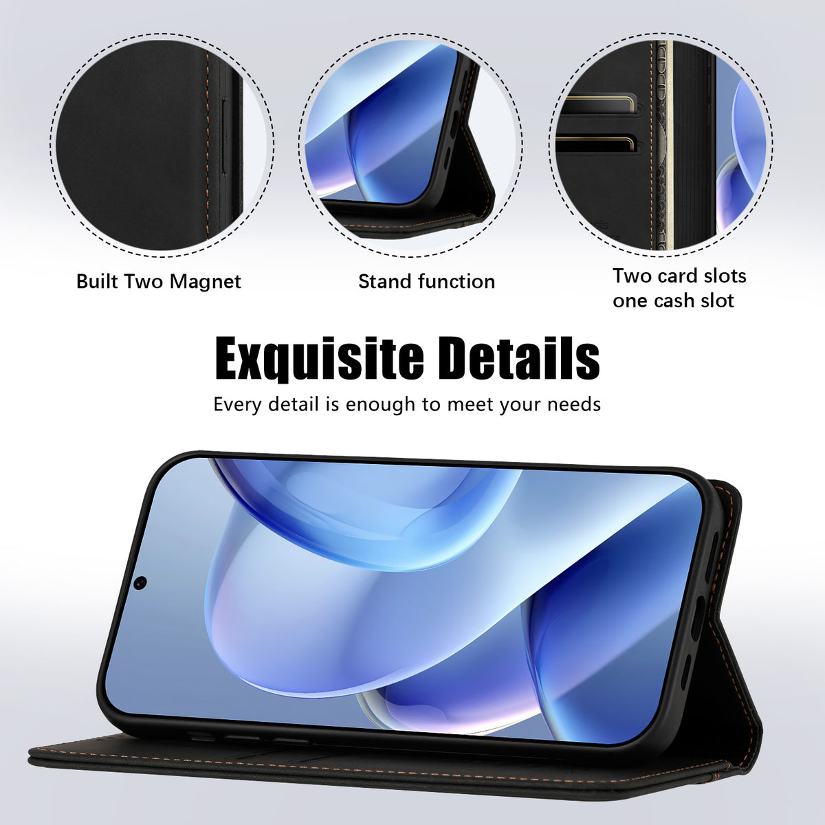 Xiaomi Redmi Note 17 5G (Global) / Xiaomi Redmi Note 17 (Indien/Kina) 5G / Xiaomi Redmi Note 17 4G (Global) fodral Magnetisk stängning Plånboksfodral TPU PU-läder mobilskal