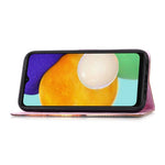For Samsung Galaxy A54 5G Leather Case with Strap and Card Holder Pattern Printing Phone Stand Cover