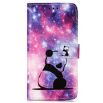 For Samsung Galaxy A54 5G Leather Case with Strap and Card Holder Pattern Printing Phone Stand Cover
