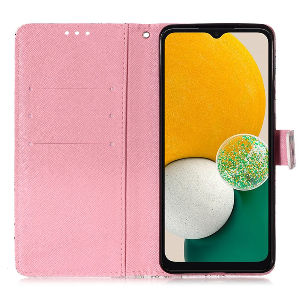 Samsung Galaxy A54 5G Läderfodral 3D-mönstertryck Plånboksfodral med rem