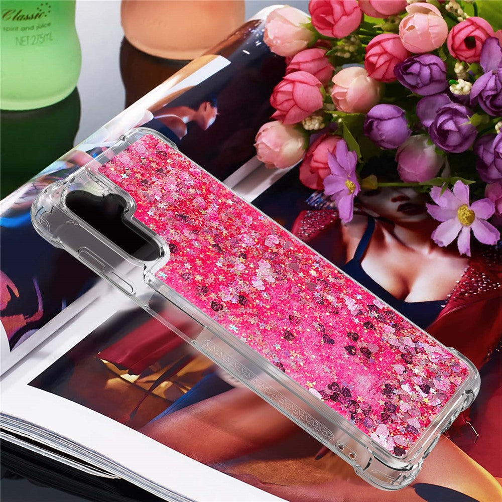 Til Samsung Galaxy A54 5G TPU Cover Glitter Drivsand Stødsikker Telefon Bagcover
