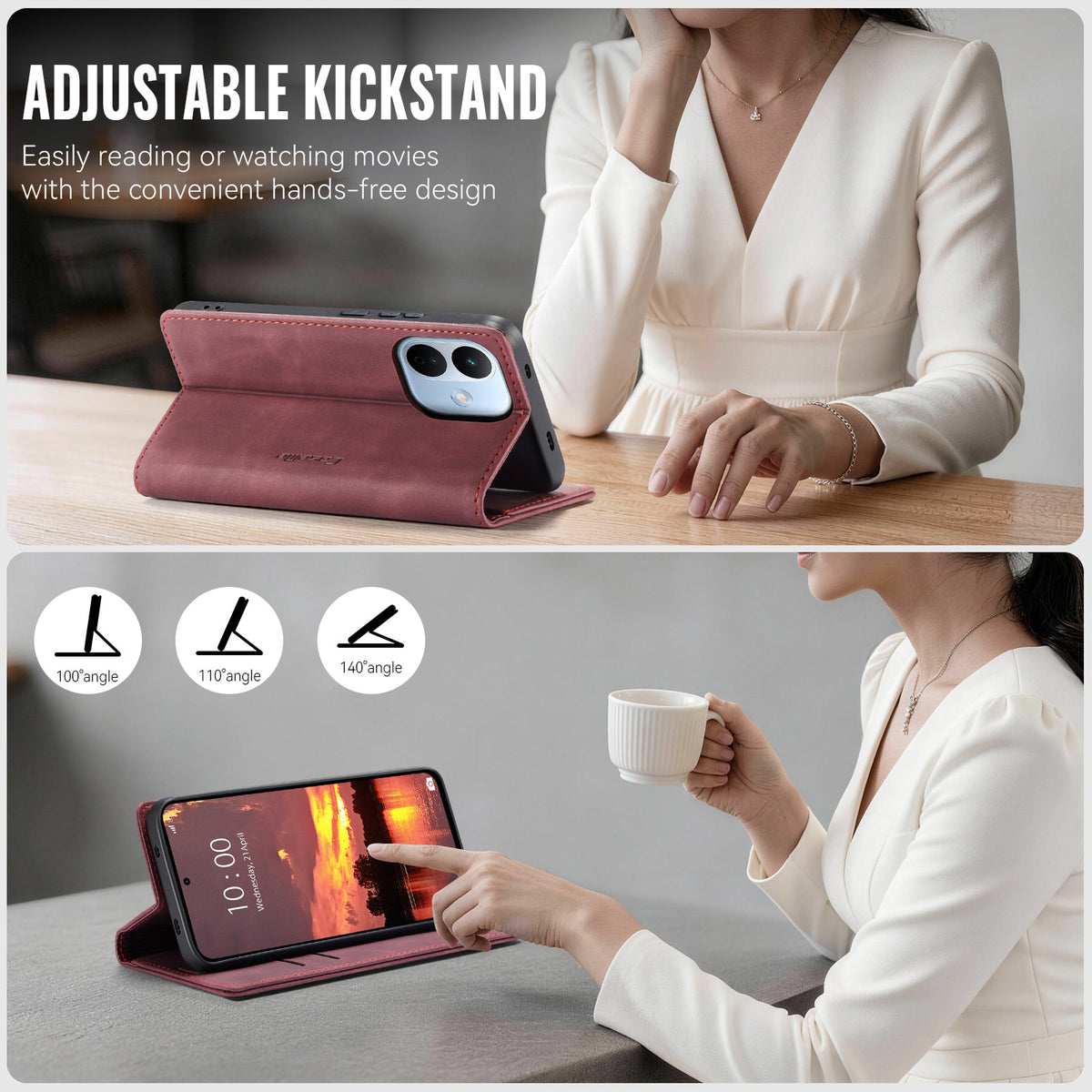 CASEME for Xiaomi Redmi Note 17 Pro 5G Wallet Case  013 Series PU Leather Phone Cover Stand