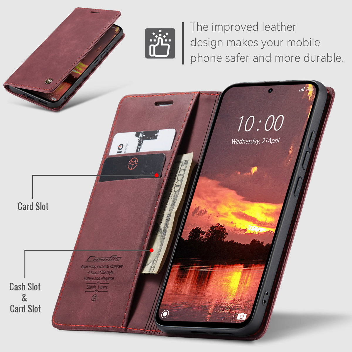 CASEME for Xiaomi Redmi Note 17 Pro 5G Wallet Case  013 Series PU Leather Phone Cover Stand