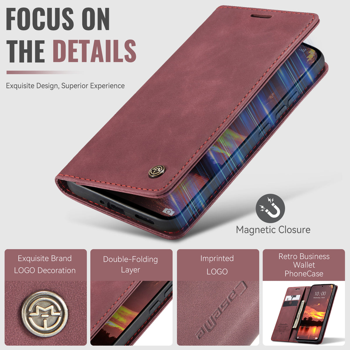 CASEME for Xiaomi Redmi Note 17 Pro 5G Wallet Case  013 Series PU Leather Phone Cover Stand